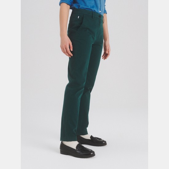 Aigle The Cotton Chino Pants Women Green ZA-09123